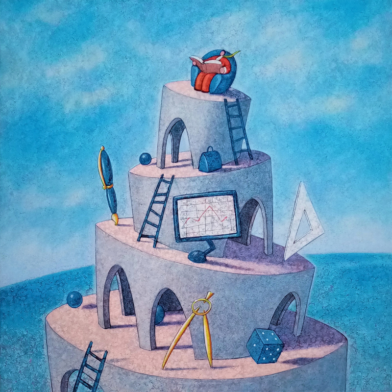 Armando Orfeo, 'Isola', acrilico e olio su tela, cm 60 x 60